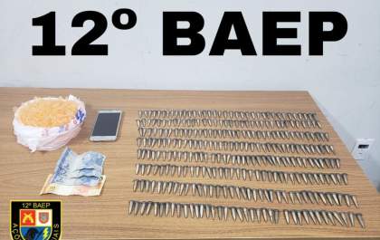 Baep prende jovem com 300 porções de cocaína em Saveiro