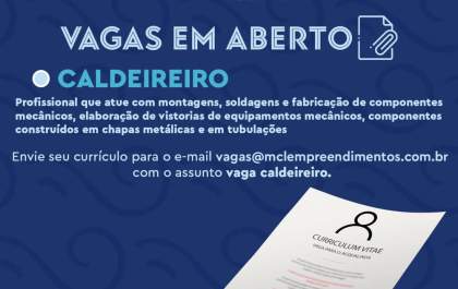 Acqualinda tem novas vagas em aberto