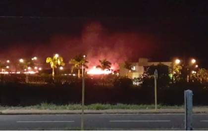 Incêndio queima 2 hectares e meio de reserva ambiental em Araçatuba