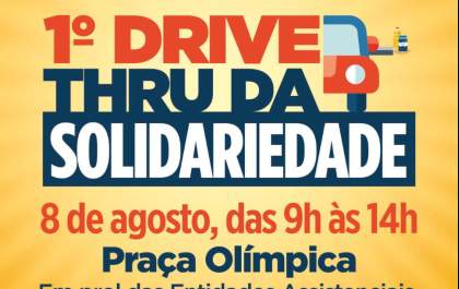 Fundo Social faz drive thru para arrecadar leite e alimentos para entidades