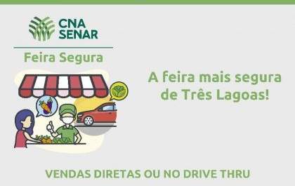 Feira segura acontecerá amanhã em Três Lagoas