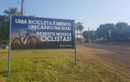 Equipe Pedale monta projeto destacando importância do respeito aos ciclistas no trânsito