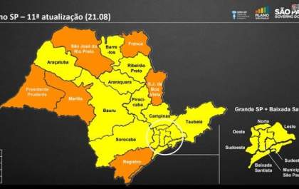 Governo do Estado atualiza Plano SP sem nenhuma região na fase vermelha