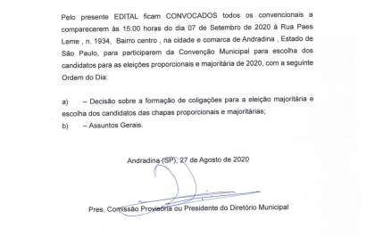 Convenção do Solidariedade acontece dia 7 de setembro