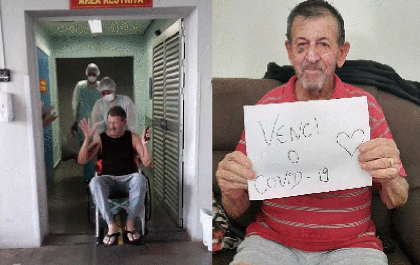 Idoso de 78 anos vence a Covid-19 e recebe alta