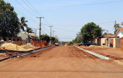 Trechos de cerca de 10 ruas do Bairro Vila Nova receberão pavimentação asfáltica