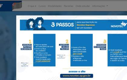 Estado abre mais de 300 vagas do programa Novotec Expresso na região de Araçatuba