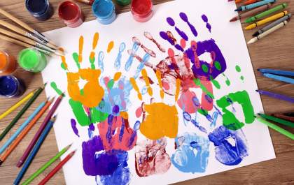 Handprint: pinturas com as mãos podem ajudar no aprendizado da língua inglesa
