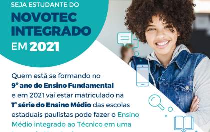 Prorrogadas as inscrições para as 920 vagas do programa Novotec na região de Araçatuba