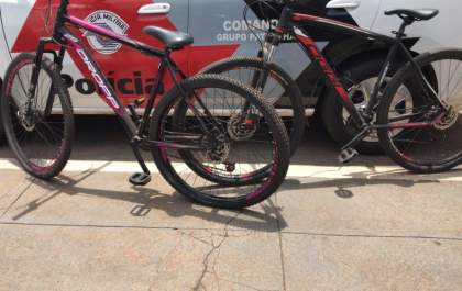PM prende dois homens com bicicletas furtadas em Andradina