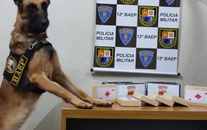 Baep encontra 10 quilos de pasta base de cocaína em caminhão de mudança