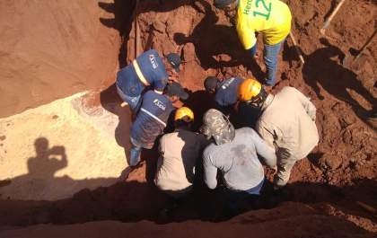 Homem escapa da morte após ser soterrado em Três Lagoas