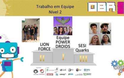 Jovens de Araçatuba são premiados em etapa nacional da Olimpíada Brasileira de Robótica