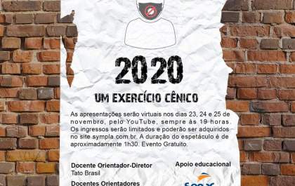 Alunos do Técnico em Teatro do Senac Araçatuba apresentam montagem teatral on-line