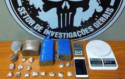 Suspeito de tráfico é preso em Aparecida do Taboado com mais de 1,5kg de drogas