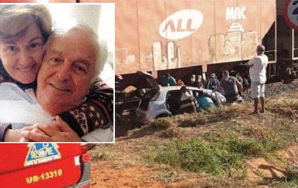 Filho diz estar sem chão após morte dos pais em acidente com trem