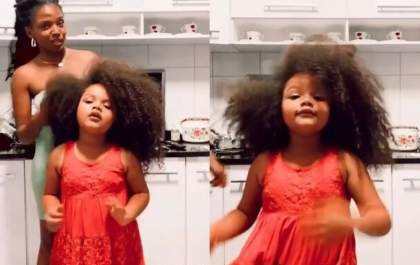 Garotinha viraliza em vídeo exaltando seu cabelo cacheado