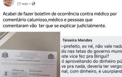 Vice-prefeito de Birigui procura a polícia após sofrer ofensas nas redes sociais