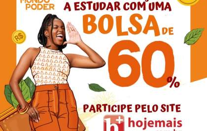 Não é sorteio, faça faculdade com bolsa de 60% de desconto