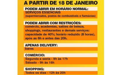 Comércio de Araçatuba abrirá das 9h às 17h a partir de segunda-feira
