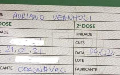 Provedor da Santa Casa é vacinado e causa polêmica em Guararapes
