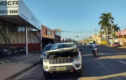 Roubo em garagem: ladrões abrem buraco em parede, arrombam portão e levam carro