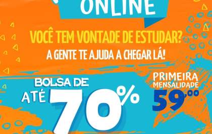 Agora você pode realizar seu sonho de ter uma graduação! Estude com bolsa de até 70%!