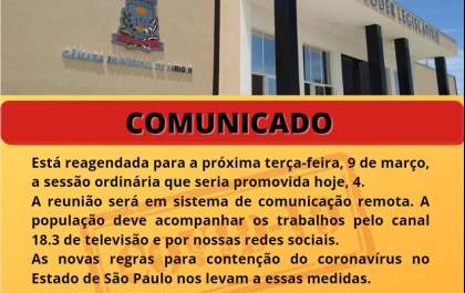 Câmara de Birigui suspende sessão prevista para hoje