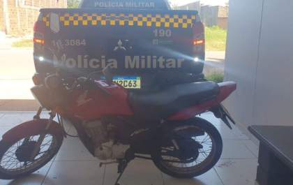 Motocicleta é recuperada e autor do furto confessa quem foi o mandante