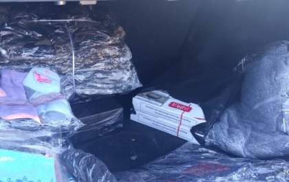 PM apreende mercadorias e cigarros contrabandeados em Brasilândia
