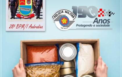 Batalhão da PM faz campanha de arrecadação de alimentos