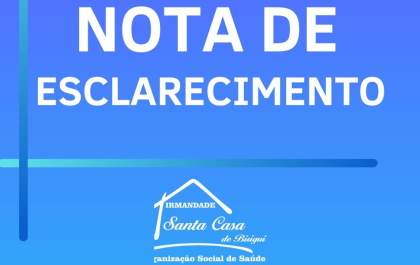 A Santa Casa de Birigui alerta sobre possível golpe