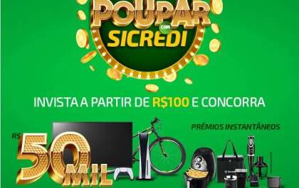 Promoção sorteia cinco poupanças de R$50 mil, prêmios mensais e instantâneos
