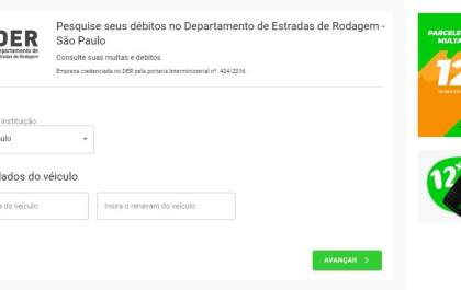 DER-SP inicia parcelamento de multas em até 12x no cartão de crédito