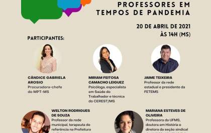 Evento debate a saúde mental dos professores em tempos de pandemia