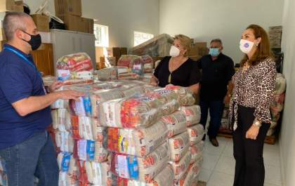 GS Inima Samar doa 5 toneladas de alimentos ao Fundo Social de Solidariedade