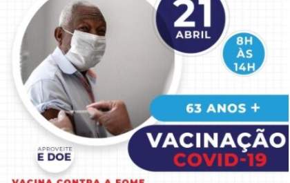 Andradina vai vacinar pessoas com 63 anos ou mais a partir desta quarta-feira