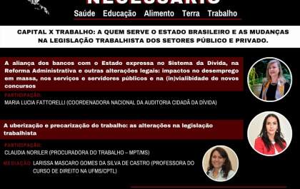 No Dia do Trabalho, procuradora fala sobre legislação trabalhista, em evento online da UFMS