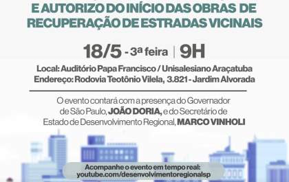 Doria visita Araçatuba nesta terça-feira