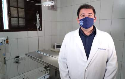 Veterinário Fábio Nogueira aborda as campanhas de doação de sangue no Hospital Mundo Animal