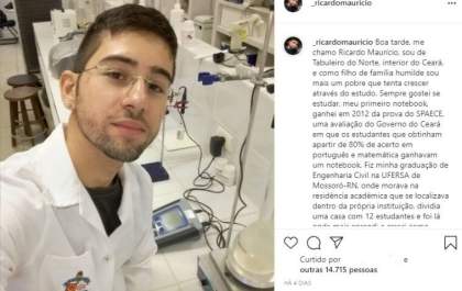 Jovem que rifou carneiro para comprar computador defende incentivo estudantil para outros estudantes