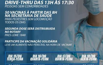 Vacina Contra a Fome amplia arrecadação de alimentos