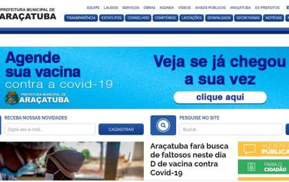 Site da Prefeitura para agendar vacinação passa por manutenção