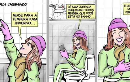 Vendendo o banho no frio