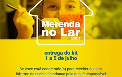 Prefeitura inicia entrega de kits do Merenda no Lar