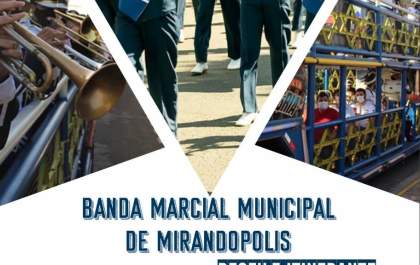 Banda Marcial de Mirandópolis se apresentará em Andradina