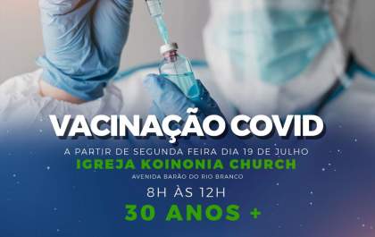 Vacinação retorna na segunda para grupo de 30 anos