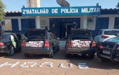 PM apreende mercadorias de contrabando em Brasilândia