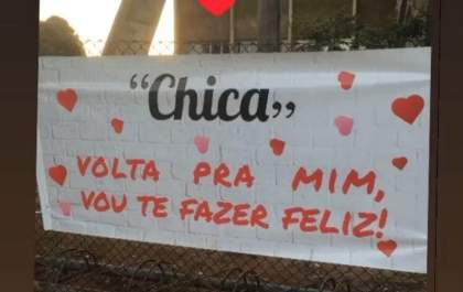 Ex espalha faixas com declarações de amor e pedido de reconciliação em Três Lagoas