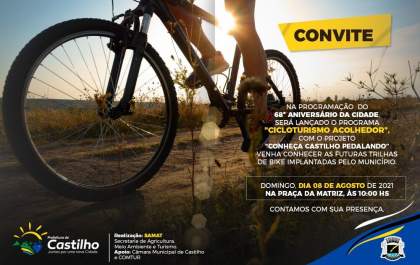 Paulo Boaventura lança neste domingo o programa Cicloturismo Acolhedor